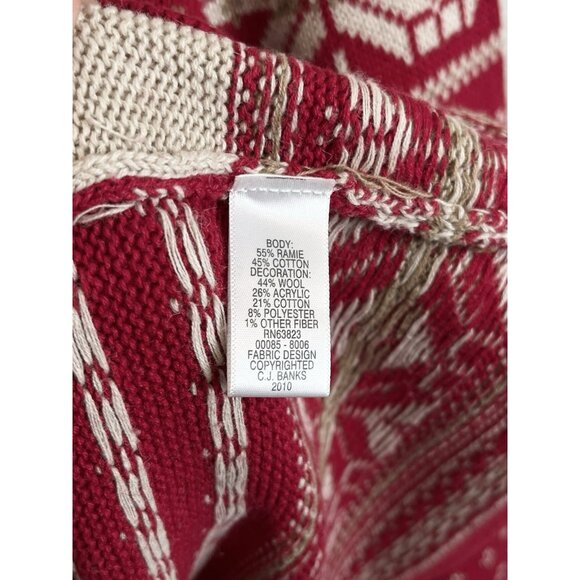 Christopher‎ Banks Women’s XL Hand Embroidered Holiday Christmas Sweater Bear - Picture 7 of 12